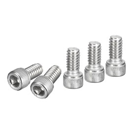 DTGN 1/4-20x1/2" Socket Head Cap Screws Bolts, 25Pcs 304 Stainless Steel 18-8, Machine Hex Socket Screw, Hex Drive, Bright Finish, UNC Coarse Thread Fully Threaded