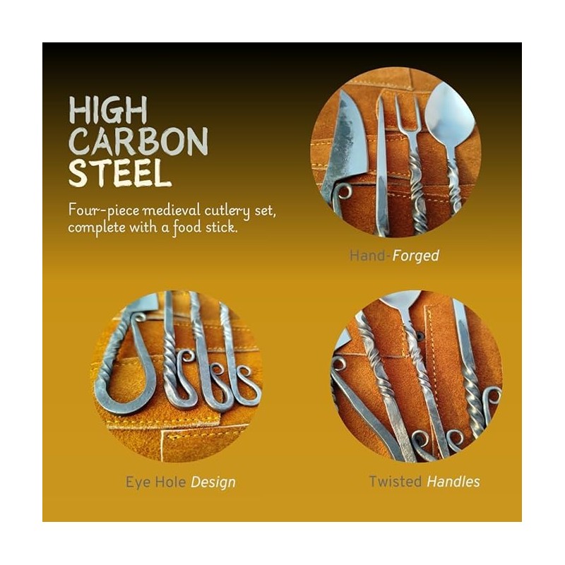 MDM King Tools Viking Knife set, Viking Cutlery Set Hand