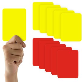 Vouchmind 10pcs Soccer Referee Card Set – Red & Yellow Warning Cards for Football Matches, Professional PVC Referee Cards for Sports Competition, Durable and Portable Soccer Referee Accessories