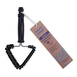 White Magic Super Sturdy Grout Cleaning Brush – Dual-Sided for Wide & Narrow Grout Lines, Chemical-Free, Durable Bristles & Ergonomic Handle, 24cm