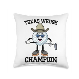 Golf Putter Texas Wedge Golf Club Texas Cowboy Country Club Throw Pillow