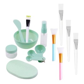 🔥 12 pzs bowl preparación mascarilla facial brochas frasco  Vitaminas y Minerales