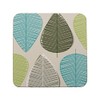 Premier Housewares 1203605 Leaf Coasters - Green, Set of 4,