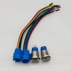 GTIWUNG 2 pieces 16 mm push button switch with wire