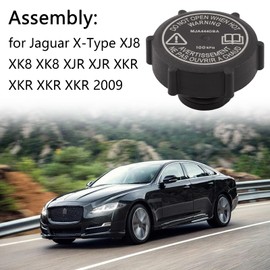 WateryWave Car Fuel Caps Replacement for 2003-2009 Jaguar X-Type XJ8 XK8 XJR XKR Fuel Gas Cap Cover Fuel Tank Caps Coolant Bottle Cap Car Coolant Reservoir Bottle