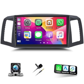 4+64G Car Stereo Upgrade for Jeep Grand Cherokee 2004 2005 2006 2007 Android 14 Wireless CarPlay/Android Auto 10.1" IPS Touch Screen Double Din Car Radio Bluetooth Head Unit GPS WiFi DSP SWC Camera