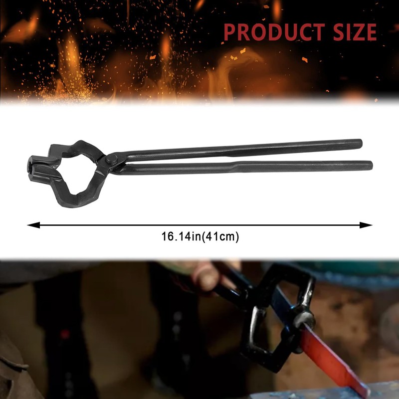 Bonbo Knife making Tongs Blacksmith Tongs 16"Z- V-Bit Style Tongs,