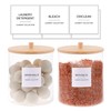 Glass Jars and Acrylic Dryer Sheet Holder, Laundry Pods Container