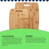 Gourmet Edge 3PC Bamboo Cutting Board Set - Kitchen Chopping