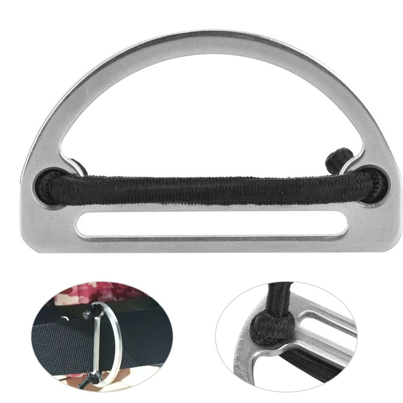316 Stainless Steel d ring Belt Buckle Webbing Strap Keeper