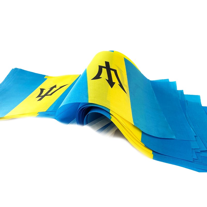 Barbados Barbadians String Banner Flag,16 ft 20 Mini Flags String,