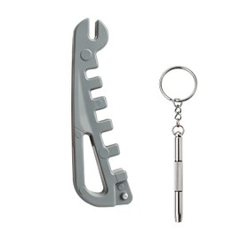 Glasses Tightening Kit, Eyeglass Frame Adjustment Tool with 3-in-1 Screwdriver, Temple Arm & Nose Pad Adjuster for Metal Frames, DIY Eyeglass Repair, 2 Pcs