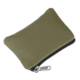 PATIKIL Bolsa de monedero de 3.5 x 5 pulgadas, bolsas organizadoras pequeñas con lona con cremallera para el hogar, color verde bosque