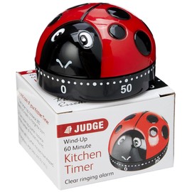 Judge Ladybird Kitchen Timer TC301 60 Minute Wind Up Cooking Timer - 1 Year Guarantee