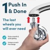 Lifelong Office Chair Wheels Replacement, Heavy Duty, Silver, 5-Pack |
