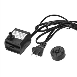 Bomba de agua sumergible con luz LED para estanque de peces, fuente de tanque de acuario, ultra silenciosa para estanque, acuario, tanque de agua (110 V)