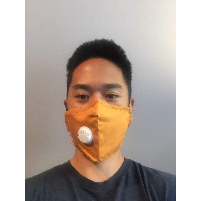 Sunset Orange Team Mask w/Vent Valve - Head Accessory -