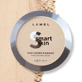 Lamel Smart Skin Silk Compact Powder - Long Lasting Pressed Finishing Powder - Oil Control Makeup, Suitable for Dry Skin, Lightweight Formula - 401 Porcelain 0.28 oz