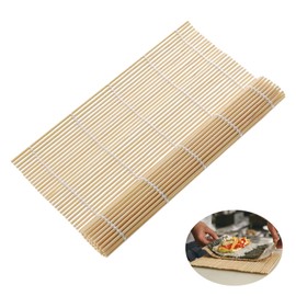 Bamboo Rolling Mat for Sushi, Japanese Style Sushi Mat, Bamboo Rolling Mat Maker Tool, Sushi Rolling Mats for Seaweed Rice & Fresh Ingredients, Wooden Home Kitchen Sushi Mould, DIY (24 * 24cm)