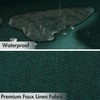 MIULEE Linen Textured Shower Curtain, 240 x 200 cm, Dark