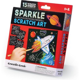 Crocodile Creek Space Sparkle Scratch Art 6 Piece Set, 1 EA