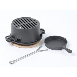 HAWOK Pre-seasoned Hibachi Grill, Charcoal Grill for Outdoor Camping BBQ Cooking………
