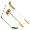 SUNRISE Fryer Brush with Long Handle (Brass, L, Double Brush,