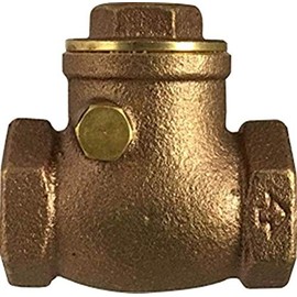 Midland 940-352 Cast Brass Swing Check Valve, Screwed End 1/2" Size 2.09" Length