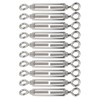 10pcs Eye and Eye Turnbuckle Wire Tensioner Strainer Stainless Steel