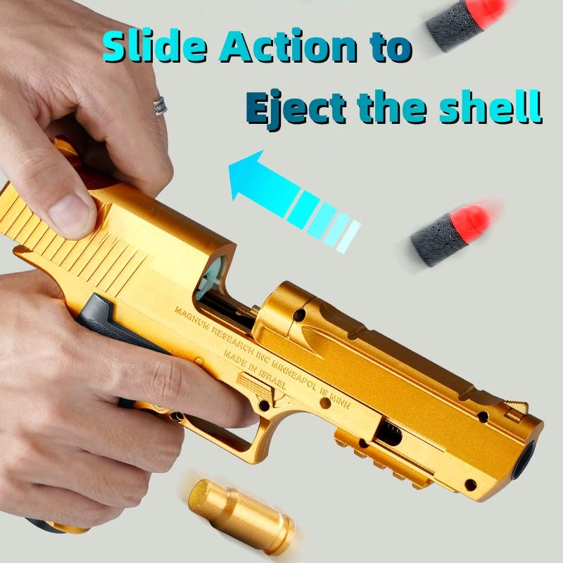 YoeDirect Shooting Toy Pull Back Action Jump Ejecting Magazine Pistol