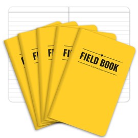 Elan Publishing Company Field Notebook/Pocket Journal - 3.5"x5.5" - Yellow - Lined Memo Book - Pack of 5