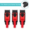 Motorcycle Helmet Speed Clip Quick Release, 3Pcs Press Chin Strap