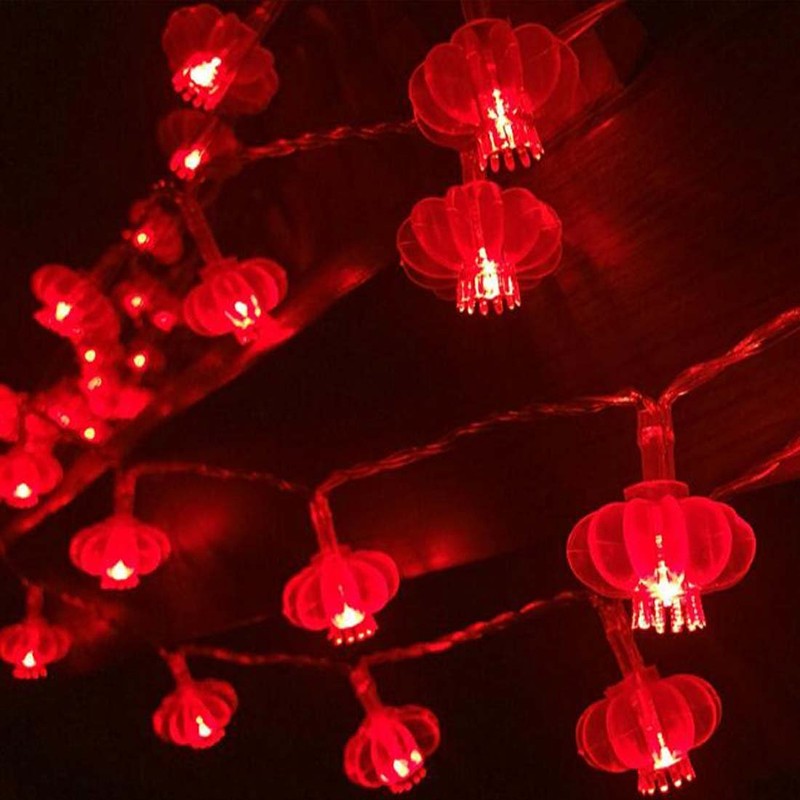 Amants01 USB 5V Red Lanterns String Lights 33ft/10M 80 LEDs