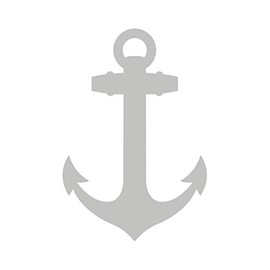 RDW Boat Anchor Sticker - Decal - Die Cut - #1 - Silver 6.00" x 8.82"