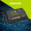 Newpowa 20A PWM Solar Charge Controller 12V/24V LCD Display Off