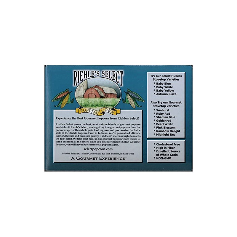 Riehle's Select Popcorn "Hulless" Butter Microwave Popcorn - 12 Boxes