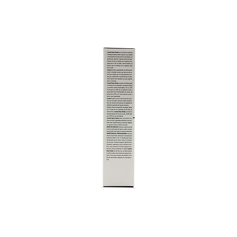 Lumed Base Fluida de Maquillaje, Aclarante y Despigmentante, Protector Solar