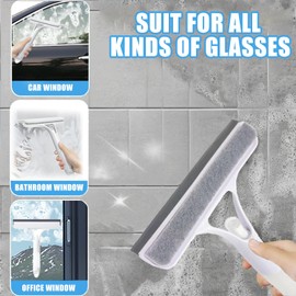 GROTOLY 3 in 1 Window Cleaning Scraper,White 3 in 1 Spray Squeegee,2025 All-Purpose Window Squeegee with Sprayer for Windows,Mirrors,Car Glass,Kitchen,Home
