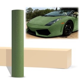 2pcs 4"x8" (10cmx20cm) Sample Matte Glitter Army Green Vinyl Wrap Sticker Sheet Film DIY Decal Air Release Bublle Free Self Adhesive Peel and Stick