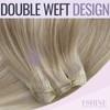 Fshine Human Hair Sew in Extensions Color Ash Blonde 18p613