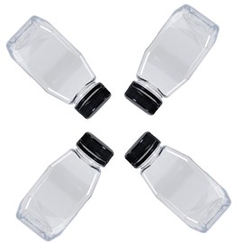 4 Pcs Mini Fridge Bottles,Mini Milk Bottles, Small Bottles With Lids,Mini Plastic Bottles, 250ml Plastic Bottles, Ideal for Milk, Empty Reusable Bottles for Mini Fridge, Juice, and Other Beverages