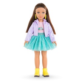 Corolle Girls Luna Milan Fashion Dressing Doll in Milan Fashion Week Look and 4 Pieces, Vanilla Fragrance, 28 cm, from 4 Years