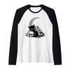 Cat Skulls Creepy Cute Kitty Goth Black Alt Alternative Raglan
