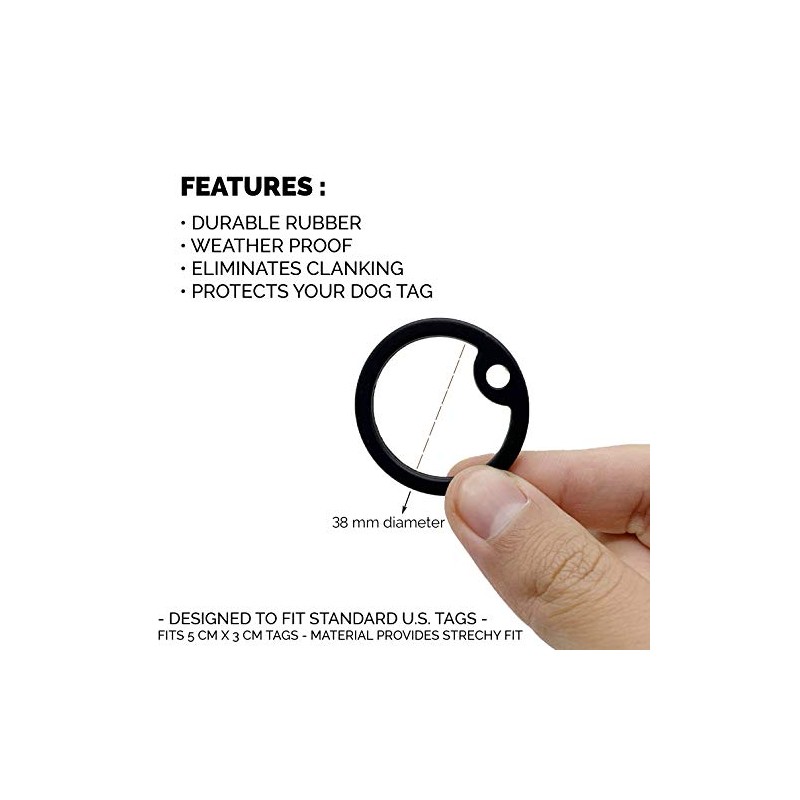 Tactical Rubber Dog Tag Silencers U.S. Military Army Navy Airsoft