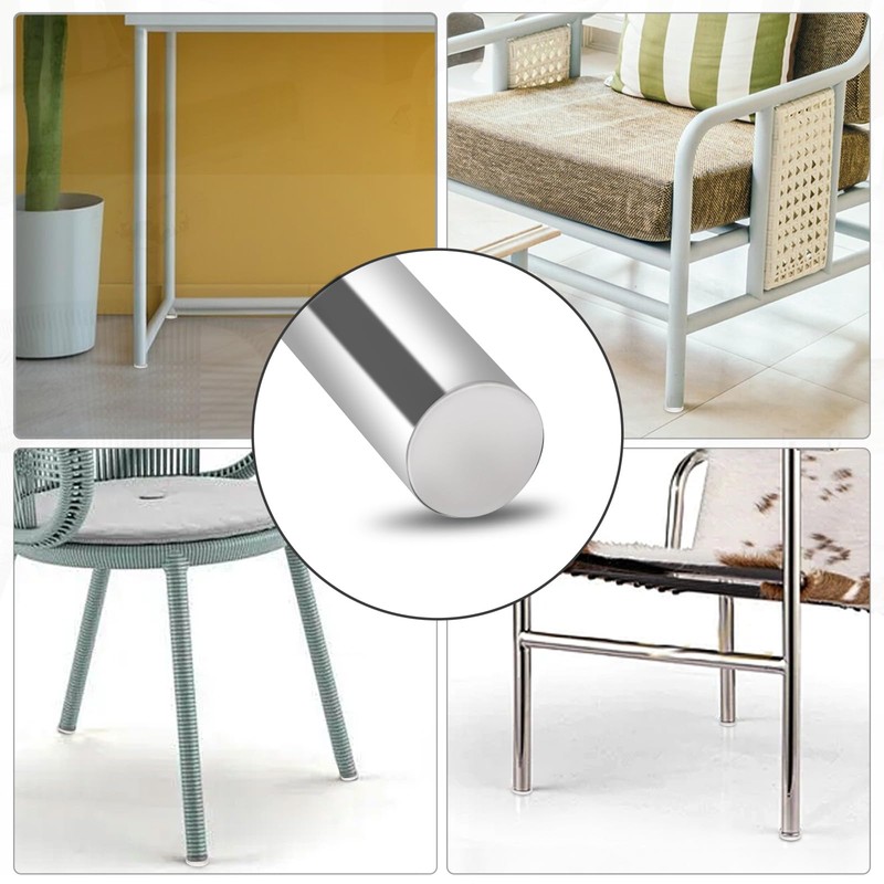 16mm (5/8 Inch) Round Plastic Plug, Round White Plastic End