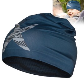 fenchi's AUSTRIA Toddler Sports Hat, 6 - 24 Months, Running Hat, Cycling Hat, Winter Sports Hat, Ideal Under Helmet, Dry Technology, Sweat-Absorbing and Quick-Drying, GreyNeonX_Reversible Hat, Unit