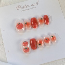 TomatoMato handmade nail tips - Petit round / 토마토마토 수제네일팁 - 쁘띠라운드