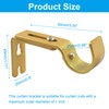 Bonsicoky 4 Pack Adjustable Curtain Rod Brackets, Gold