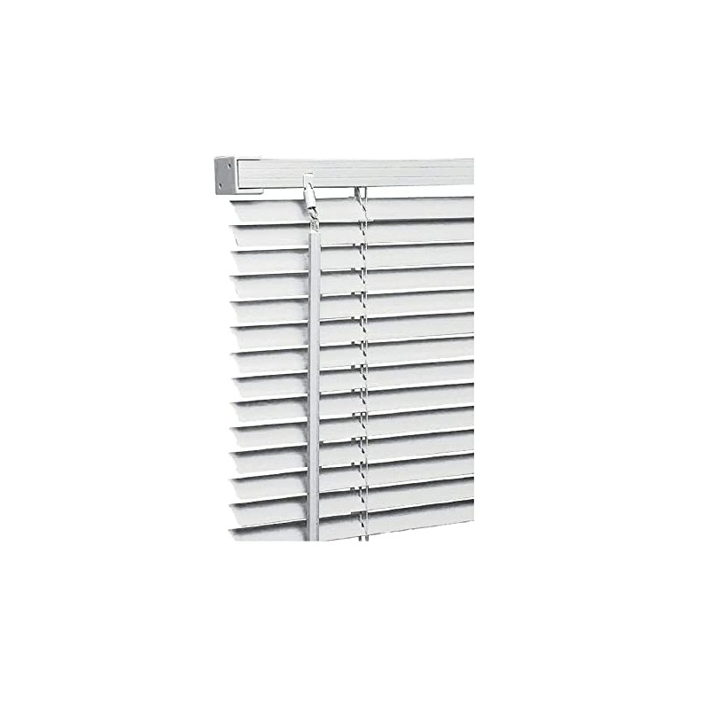 White Colour - PVC Plain window Venetian Blinds - 25mm