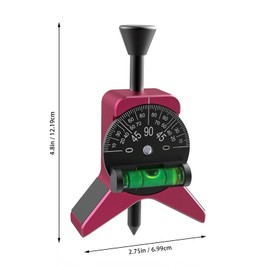 Pipe Center Finder, Pipe Fitting Tools Center Finder to Measure Pipe Diameter From 1-1/2 Inch to 6 Inch Diameter, 2.75 Inch Y-Shape W/Adjustable Dial Bubble